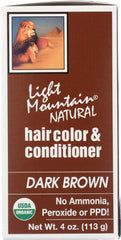 LIGHT MOUNTAIN: Natural Hair Color and Conditioner Dark Brown, 4 oz