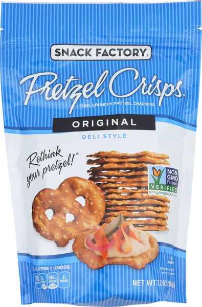 SNACK FACTORY: Pretzel Crisps Deli Style Original, 7.2 oz