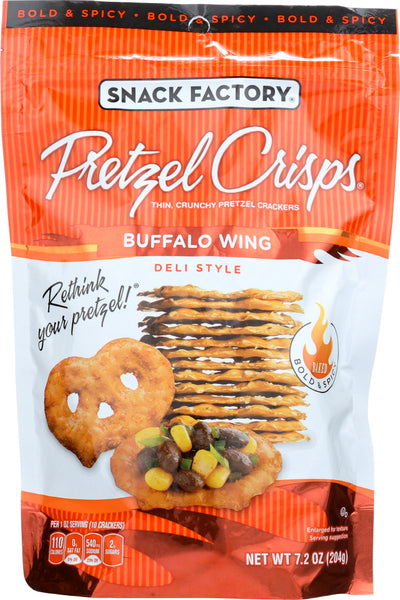 SNACK FACTORY: Pretzel Crisps Deli Style Buffalo Wing, 7.2 oz