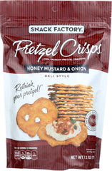 SNACK FACTORY: Pretzel Crisps Deli Style Honey Mustard & Onion, 7.2 oz