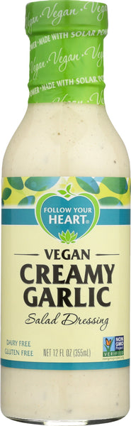 FOLLOW YOUR HEART: Vegan Creamy Garlic Salad Dressing, 12 oz