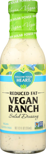 FOLLOW YOUR HEART: Reduced Fat Vegan Ranch Salad Dressing, 12 oz