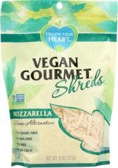 FOLLOW YOUR HEART: Mozzarella Cheese Alternative Shreds, 8 oz