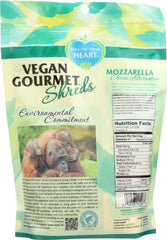 FOLLOW YOUR HEART: Mozzarella Cheese Alternative Shreds, 8 oz