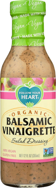 FOLLOW YOUR HEART: Organic Balsamic Vinaigrette Salad Dressing, 12 oz