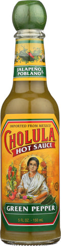 CHOLULA: Green Pepper Hot Sauce, 5 oz