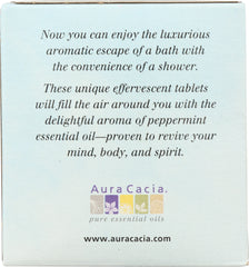 AURA CACIA: Aromatherapy Shower Tablets Reviving Peppermint 3 tablets (1 oz each), 3 oz