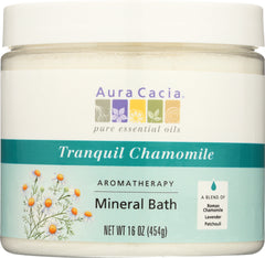 AURA CACIA: Aromatherapy Mineral Bath Tranquil Chamomile, 16 Oz