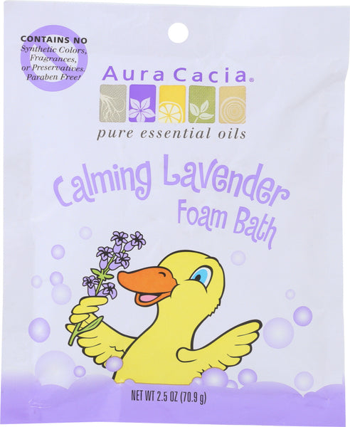 AURA CACIA: Lavender Essential Oil Calming Foam Bath, 2.5 oz