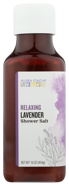 AURA CACIA: Relaxing Lavender Shower Salt, 16 oz