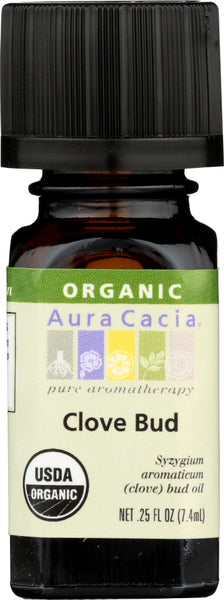 AURA CACIA: Organic Clove Bud Essential Oil, 0.25 oz