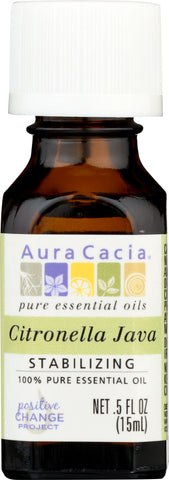 AURA CACIA: 100% Pure Essential Oil Citronella Java, 0.5 Oz