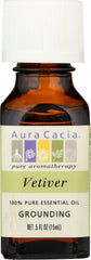 AURA CACIA: 100% Pure Essential Oil Vetiver, 0.5 Oz
