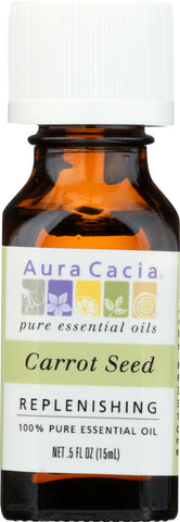 AURA CACIA: 100% Pure Essential Oil Carrot Seed, 0.5 Oz