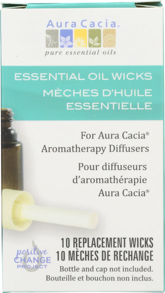 AURA CACIA: Wicks Essential Oil Replacement 10 pk