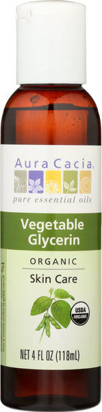 AURA CACIA: Organic Vegetable Glycerin, 4 oz