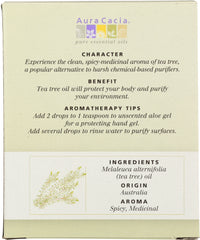 AURA CACIA: 100% Pure Essential Oil Tea Tree (In Box), 0.5 oz