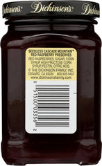 DICKINSON: Seedless Red Raspberry Preserves, 10 oz