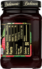 DICKINSON: Seedless Red Raspberry Preserves, 10 oz