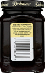 DICKINSON: Black Sweet Cherry Preserves, 10 oz