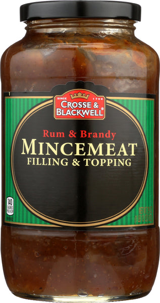 CROSSE & BLACKWELL: Rum & Brandy Mincemeat Filling & Topping, 29 oz