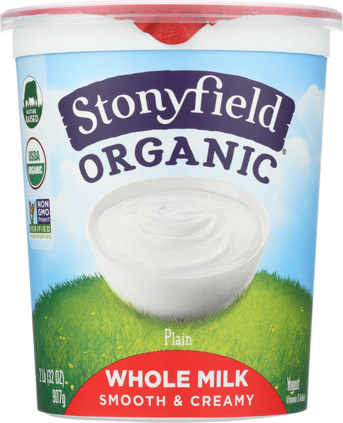 STONYFIELD: Organic Smooth and Creamy Whole Milk Plain Yogurt, 32 oz