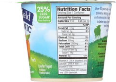 STONYFIELD: Low Fat Smooth and Creamy Peach Yogurt, 6 oz