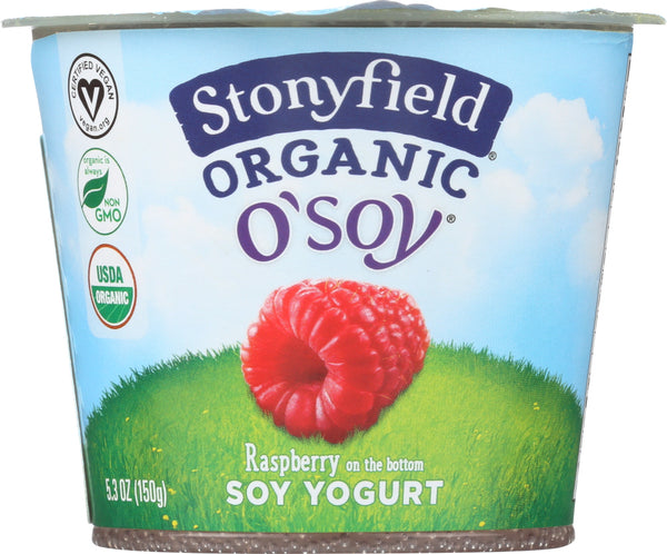 STONYFIELD: Organic Made from Soy Raspberry, 5.3 oz