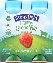 STONYFIELD: Organic Smoothie Strawberry, 24 oz