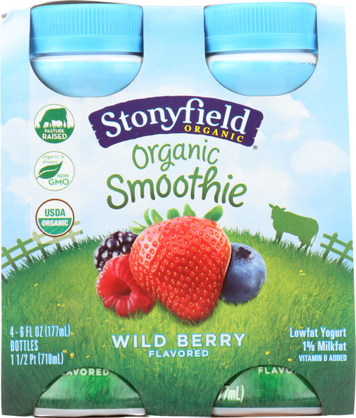 STONYFIELD: Organic Smoothie Wild Berry, 24 oz