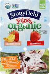 STONYFIELD: Kids Low Fat Yogurt Strawberry and Strawberry Banana, 24 oz