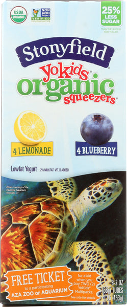 STONYFIELD: Organic Squeezers Blueberry Lemonade, 16 oz