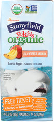 STONYFIELD: Yokids Strawberry Banana 4 pack ,14 oz