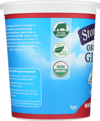 STONYFIELD: Organic Greek Whole Milk Plain Yogurt, 30 oz