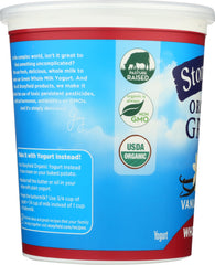 STONYFIELD: Organic Greek Whole Milk Vanilla Bean Yogurt, 30 oz