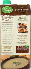 PACIFIC FOODS: Roasted Garlic & Potato Soup, 32 oz