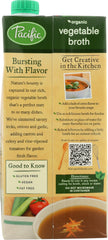 PACIFIC FOODS: Organic Broth Vegetable, 32 oz