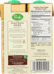PACIFIC FOODS: Organic Broth Chicken Free Range 4 Pack (8 Oz Each), 32 oz