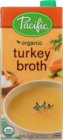 PACIFIC FOODS: Organic Turkey Broth, 32 oz