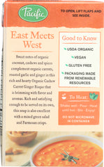 PACIFIC FOODS: Soup Cashew Carrot Ginger Bisque, 17.6 oz