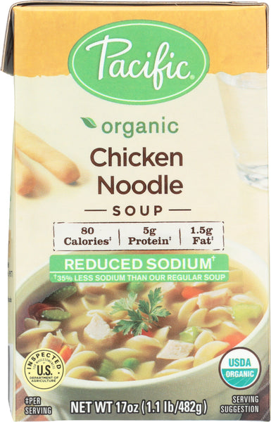 PACIFIC FOODS: Soup Reduced Sodium Chicken Noodle, 17 oz