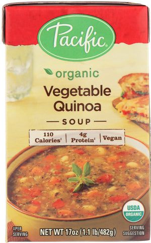 PACIFIC FOODS: Organic Soup Vegetable Quinoa, 17 oz
