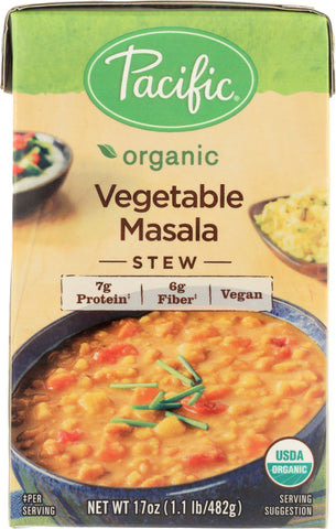 PACIFIC FOODS: Soup Vegetable Masala Stew Organic, 17 oz