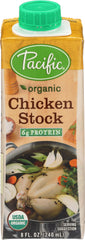 PACIFIC FOODS: Organic Chicken Stock Single Serve, 8 oz