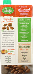 PACIFIC FOODS: Organic Almond Milk Original Unsweetened, 32 oz