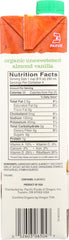 PACIFIC FOODS: Organic Unsweetened Almond Beverage Vanilla, 32 oz