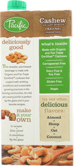 PACIFIC FOODS: Non Dairy Cashew Unsweetened Original Beverage, 32 oz