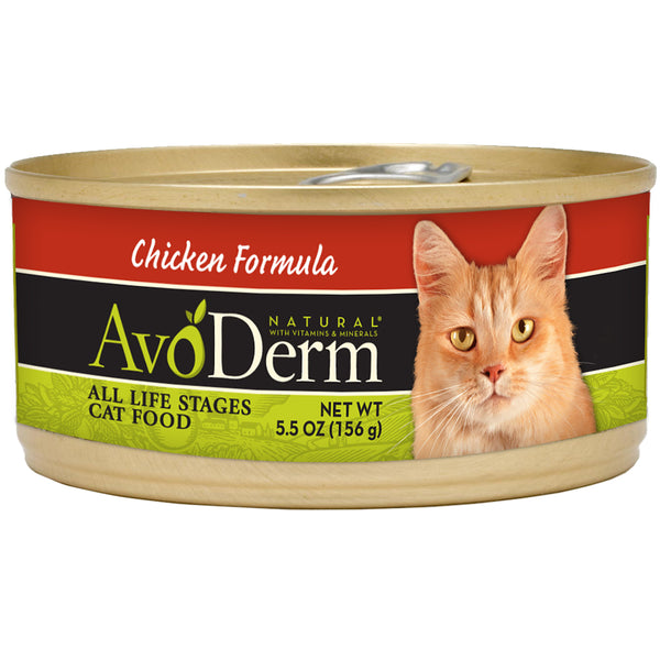 AVODERM: Cat Can Natural Chicken, 5.5 oz