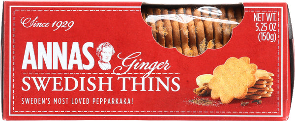 ANNAS: Ginger Swedish Thins, 5.25 oz