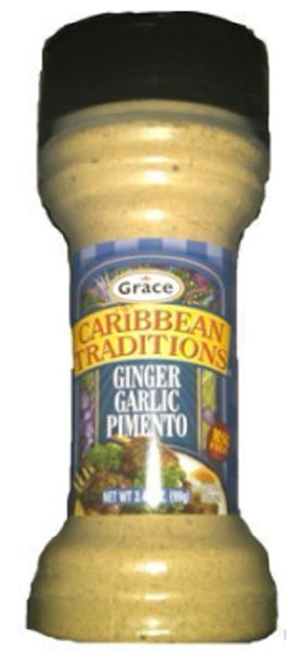 GRACE CARIBBEAN: Seasoning Ginger Garlic, 3.49 oz